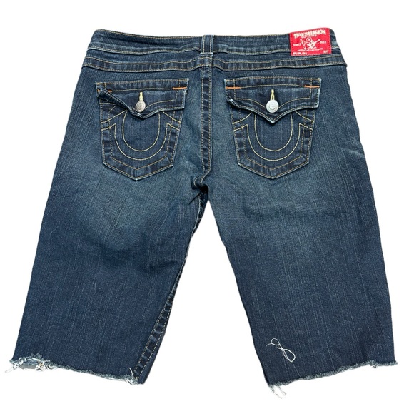 Sz 32 True Religion Joey Raw Hem Cutoff Jean Shorts - Picture 2 of 7